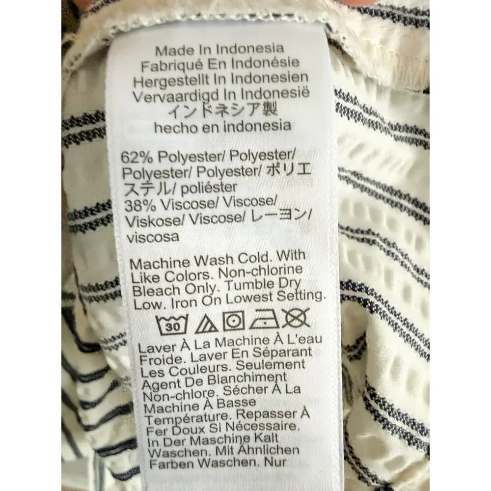 Madewell | NWT Tucked Mini Shirtdress Grey Variegated Stripe | Sz 00 - Picture 8 of 12